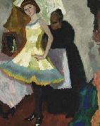 Maksymilian Gierymski Woman in evening dress oil on canvas